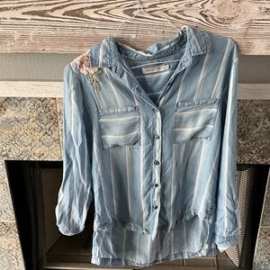 Billy T Blouse with Embroidery